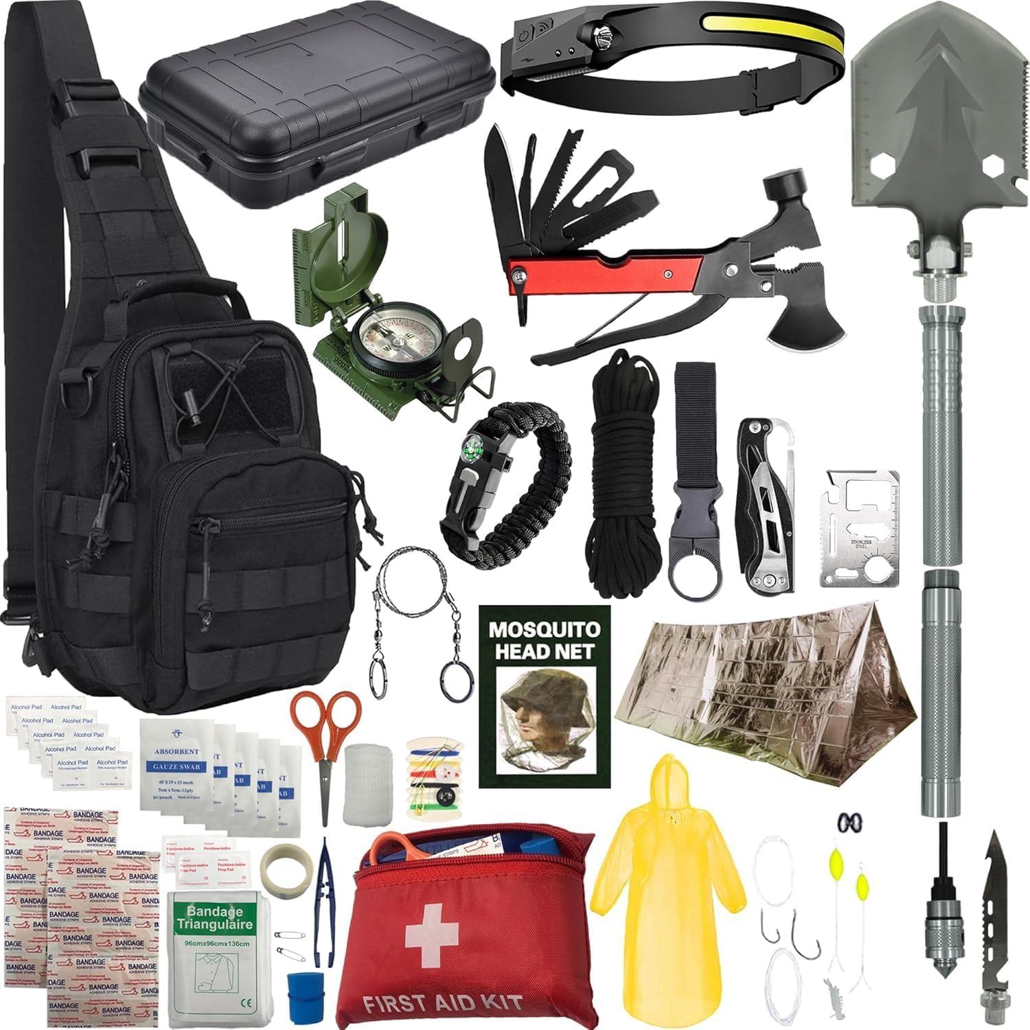 Outdoor Camping Hiking - Portable Survival Kit with Multi Tools
