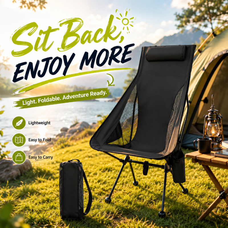 Outdoor Camping Hammock Chair - Folding Portable Camping Lounge Chair with