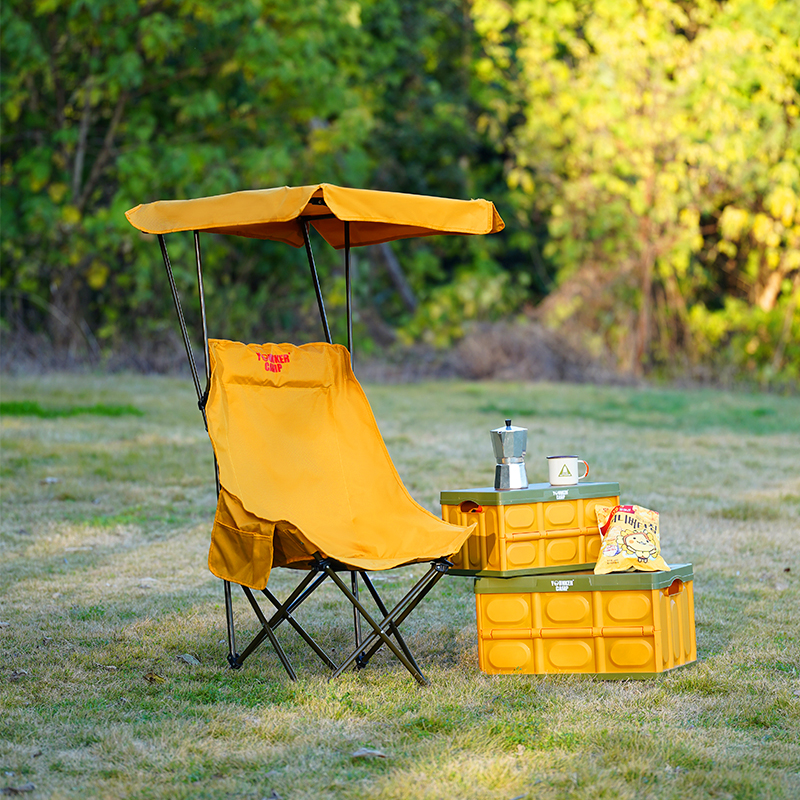 Outdoor Camping Hammock Chair - Outdoor Folding Moon Chair With Sunshade,