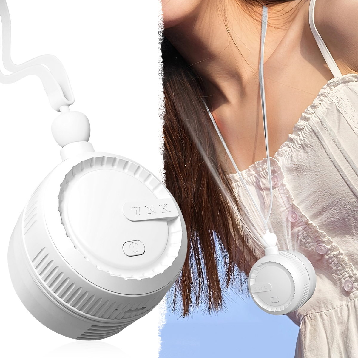 Outdoor Camping Fans - USB Rechargeable Neck Fan Bladeless Hands