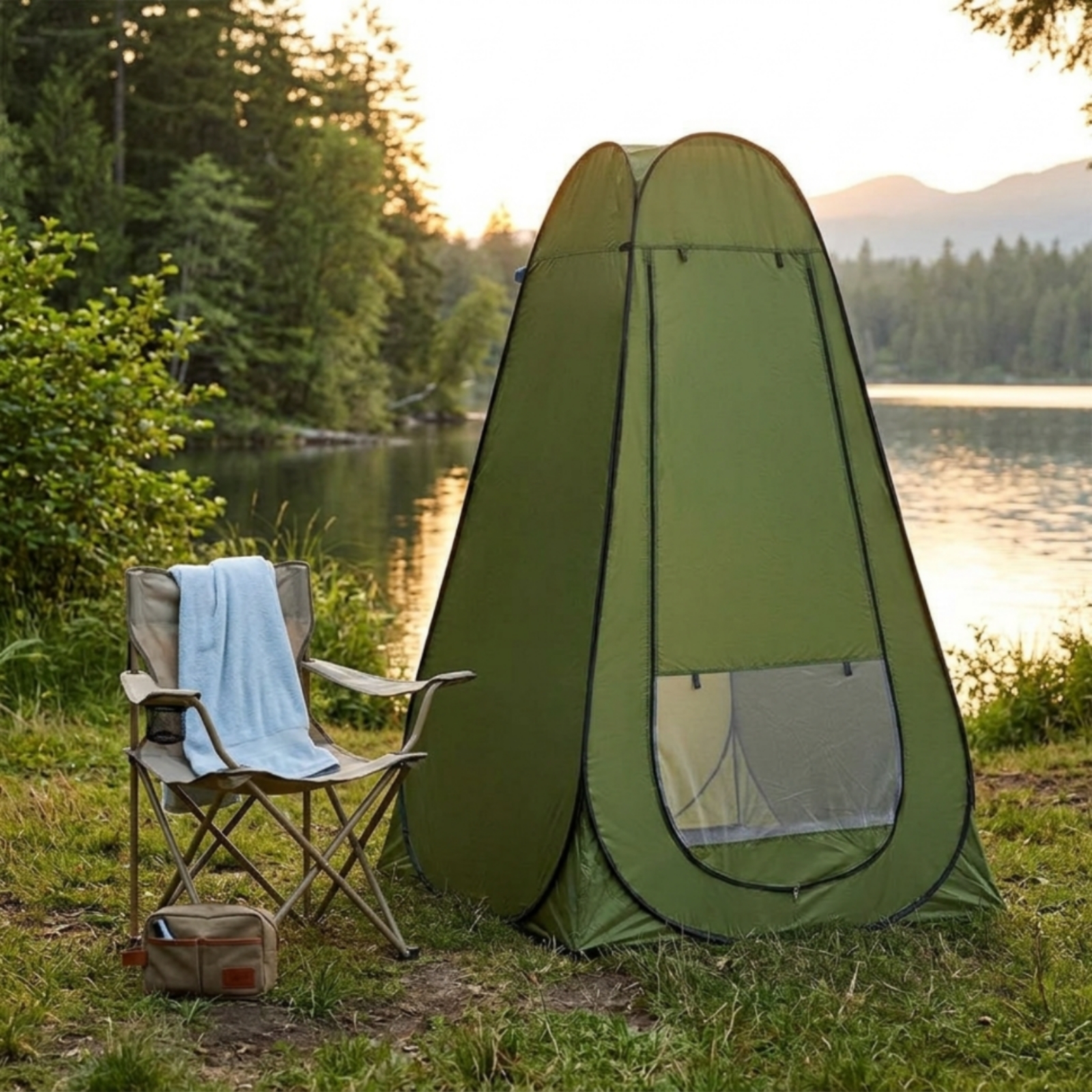 Outdoor Camping Gear - Camping Shower Tent Quick Setup Changing