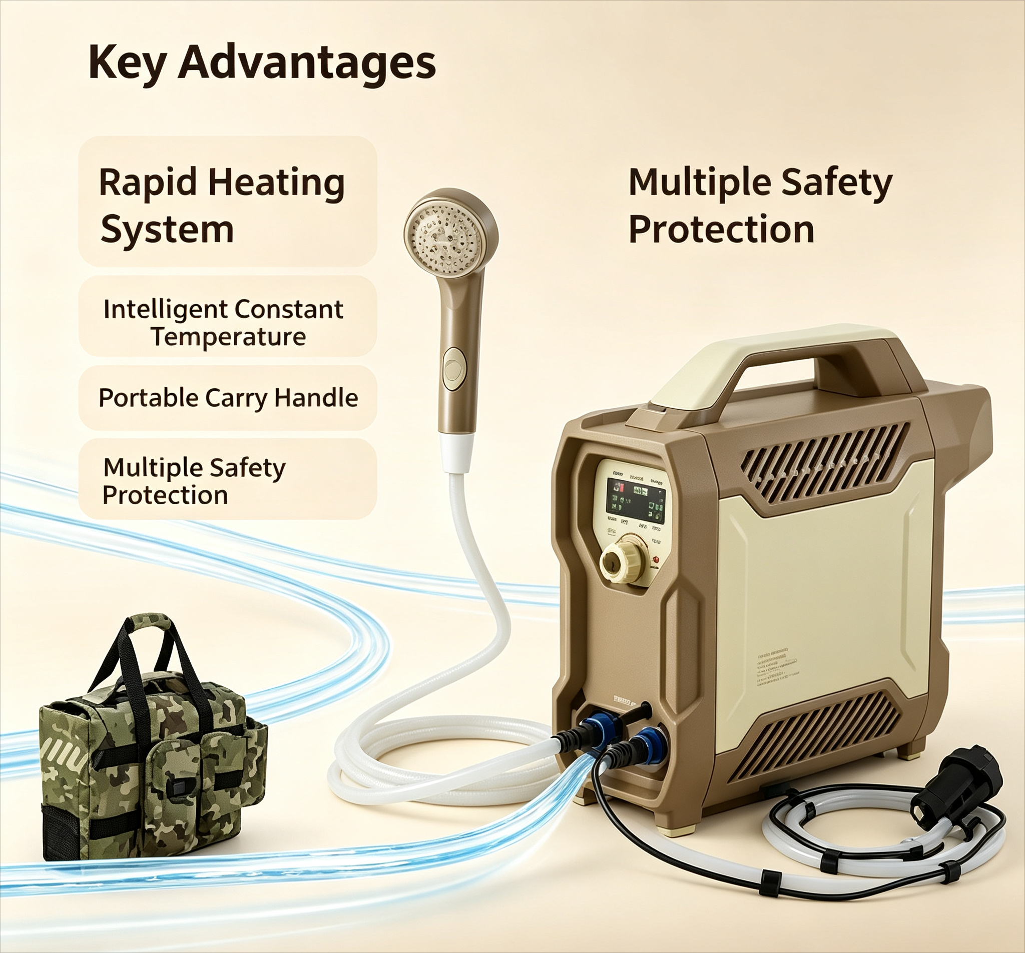 Portable Electric Water Heater - مراجعة Outdoor Camping Hot Water Heater وسعره