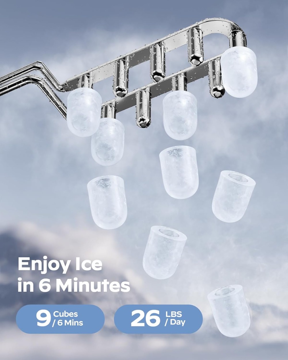 Ice Maker Countertop: 9 Cubes  - مراجعة Outdoor Camping Kitchen وسعره