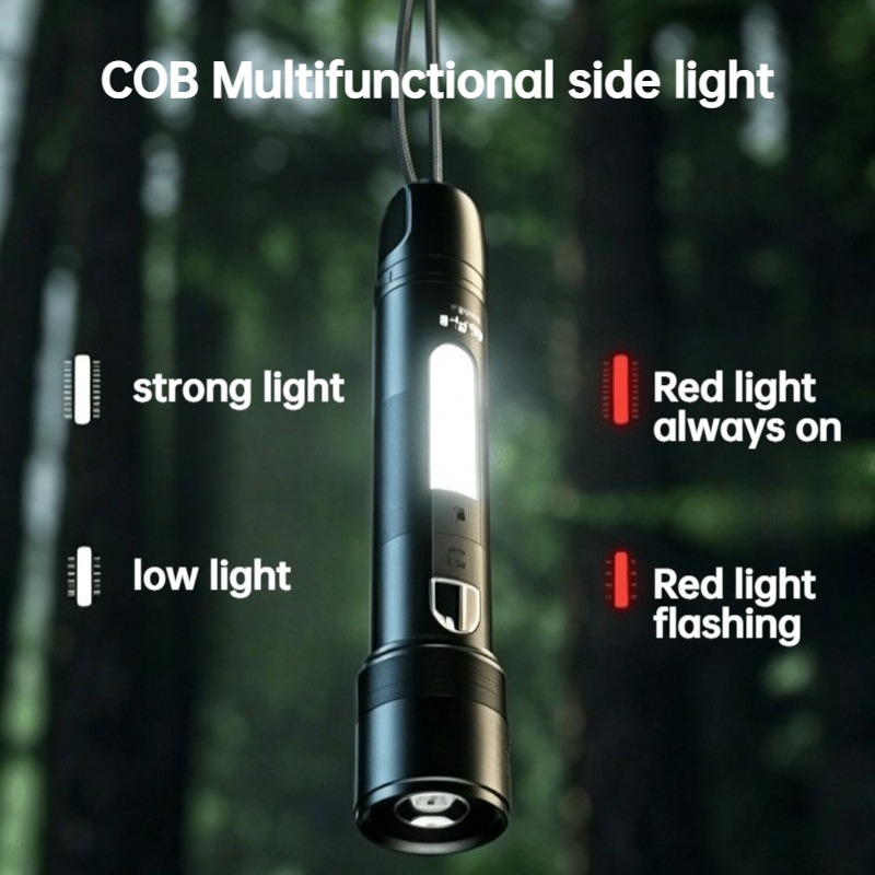 Multi Functional LED Flashligh - مراجعة Outdoor Camping Hiking وسعره