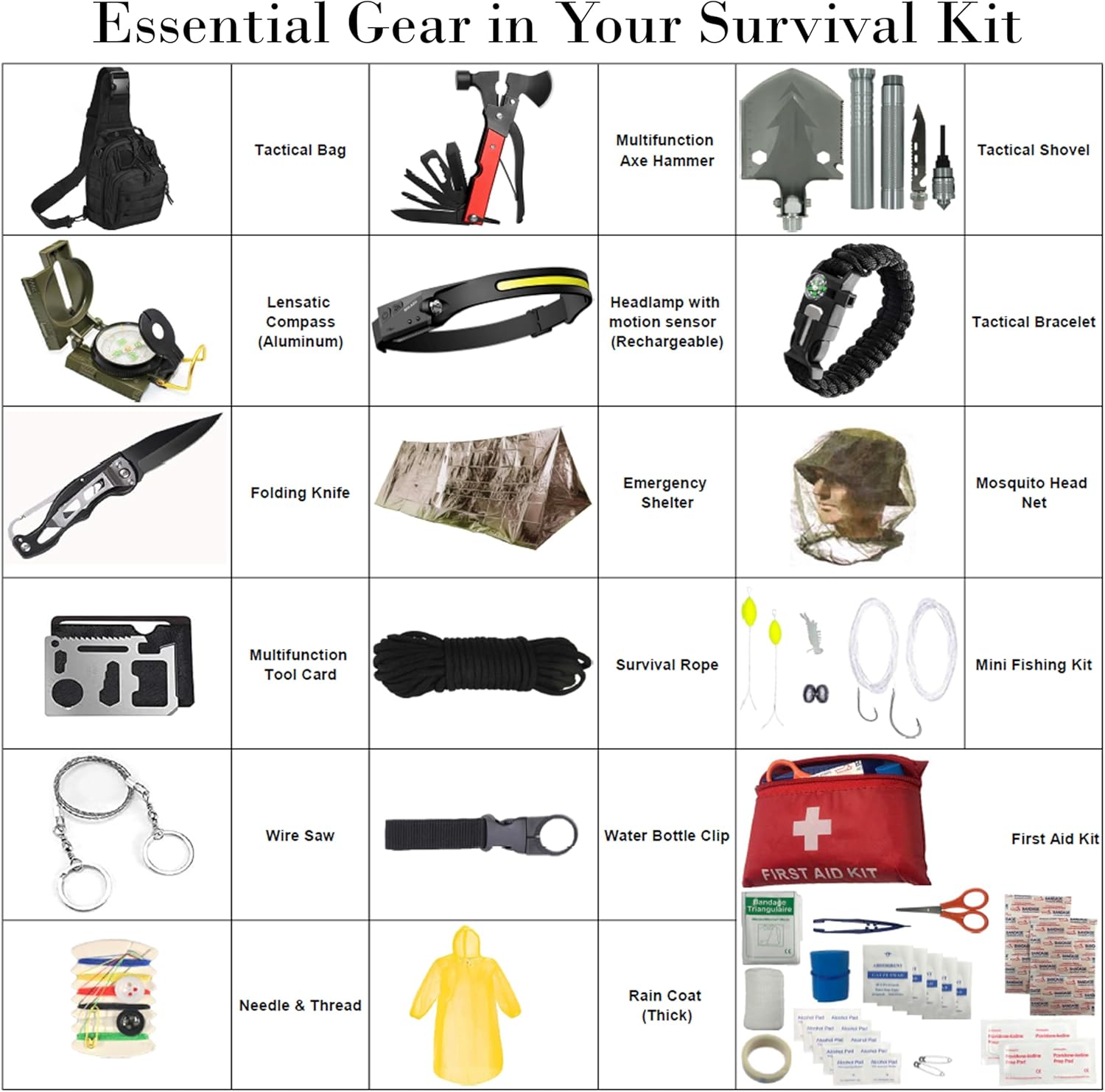 Portable Survival Kit with Mul - مراجعة Outdoor Camping Hiking وسعره