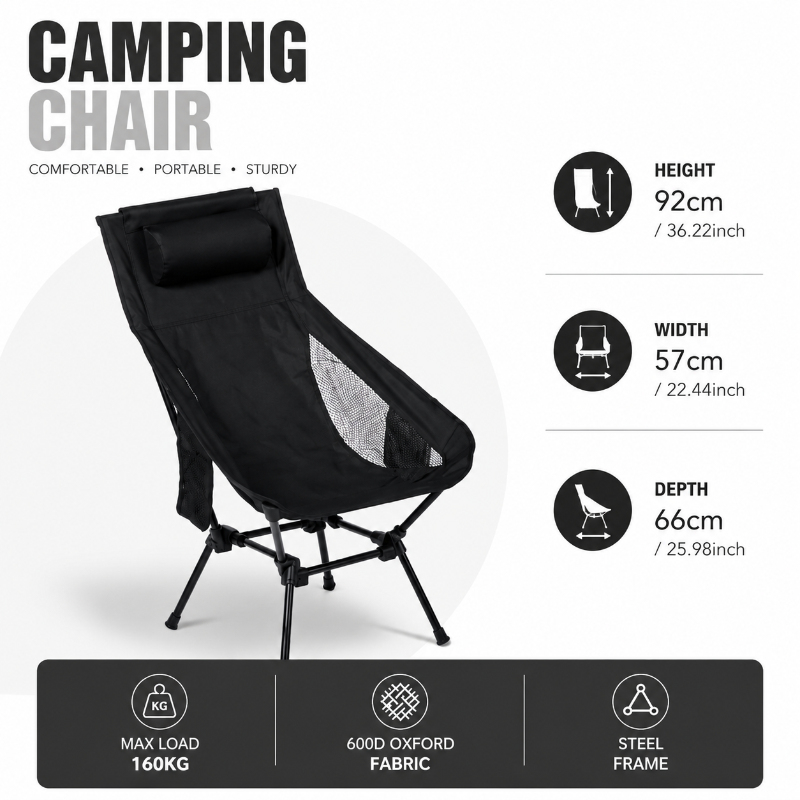 Folding Portable Camping Loung - مراجعة Outdoor Camping Hammock Chair وسعره