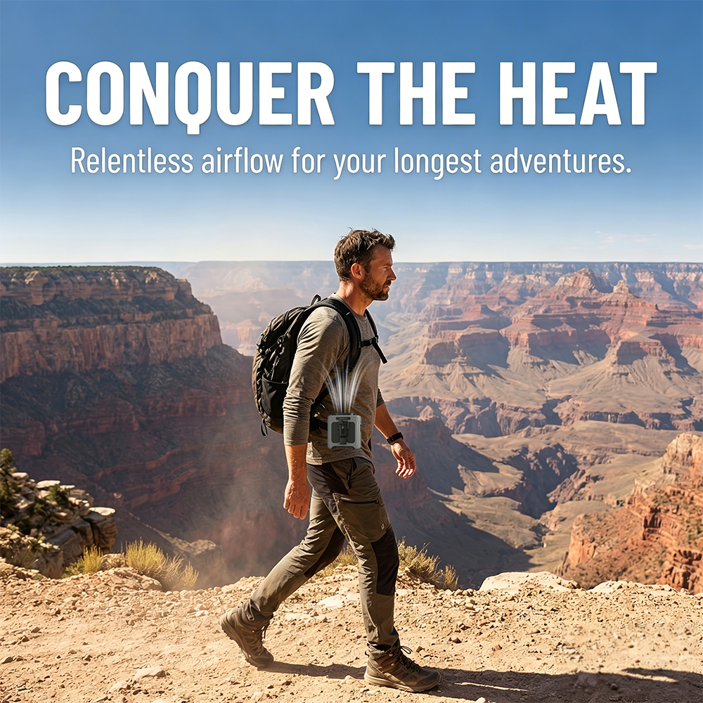 Portable Waist Fan Mini Hangin - مراجعة Outdoor Camping Fans وسعره