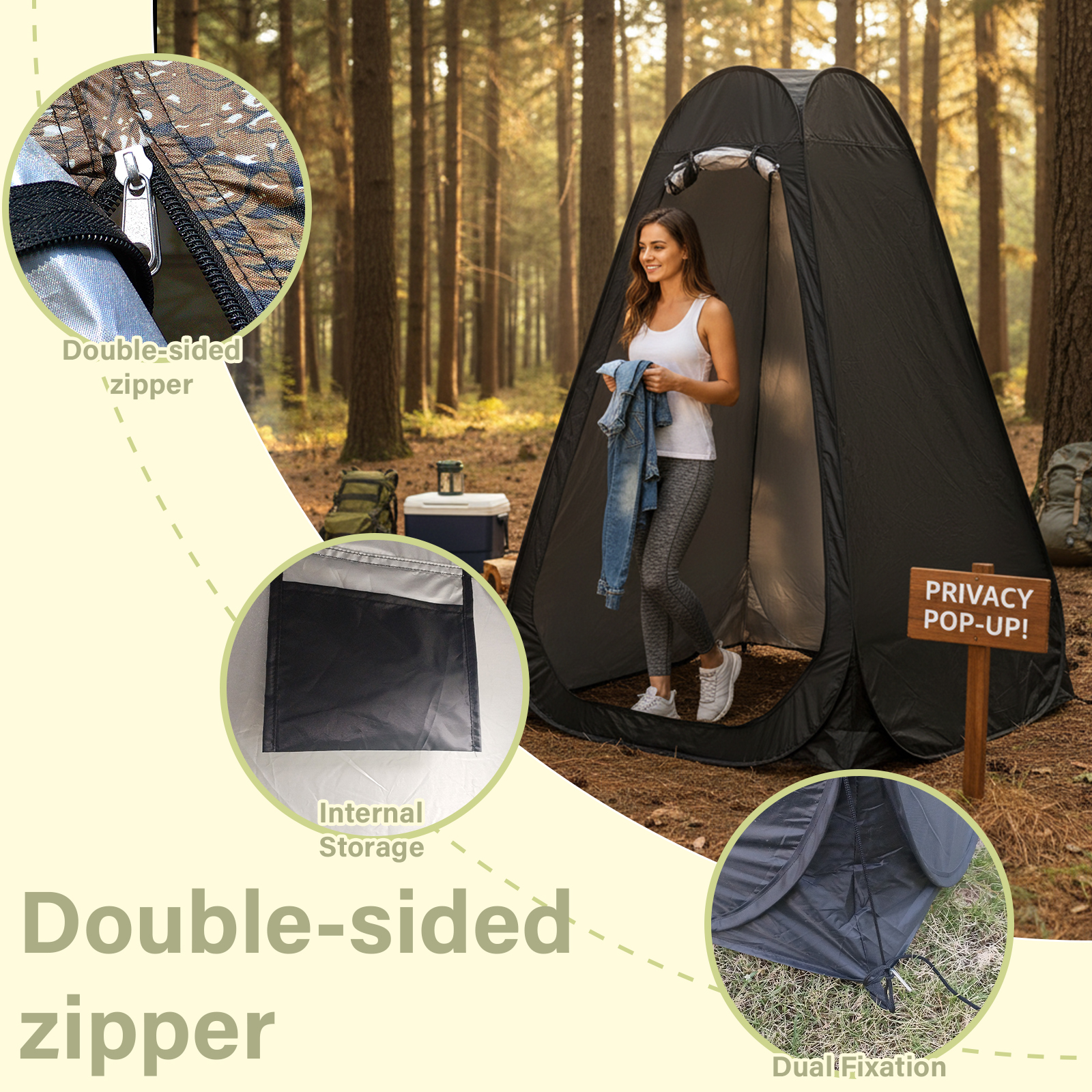 Portable Pop-Up Privacy Tent O - مراجعة Outdoor Camping Bathroom وسعره