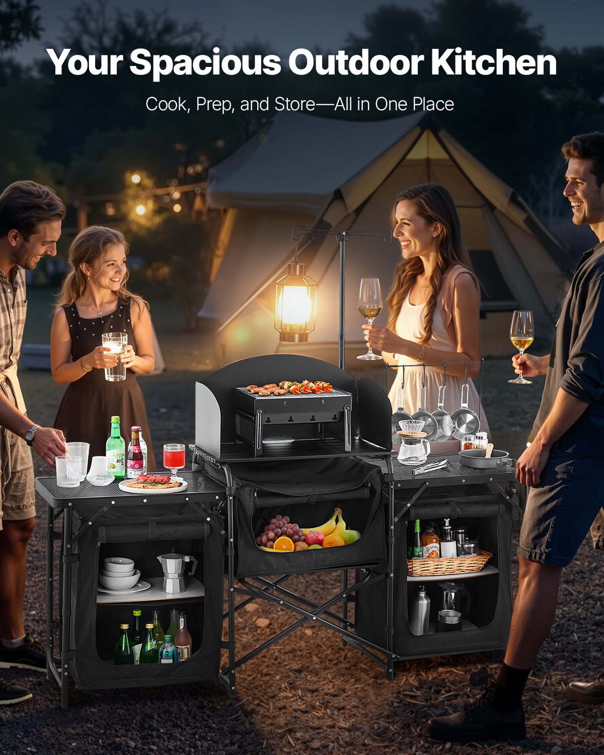 SucceBuy Camping Kitchen Table - مراجعة Outdoor Camping Kitchen Setup وسعره
