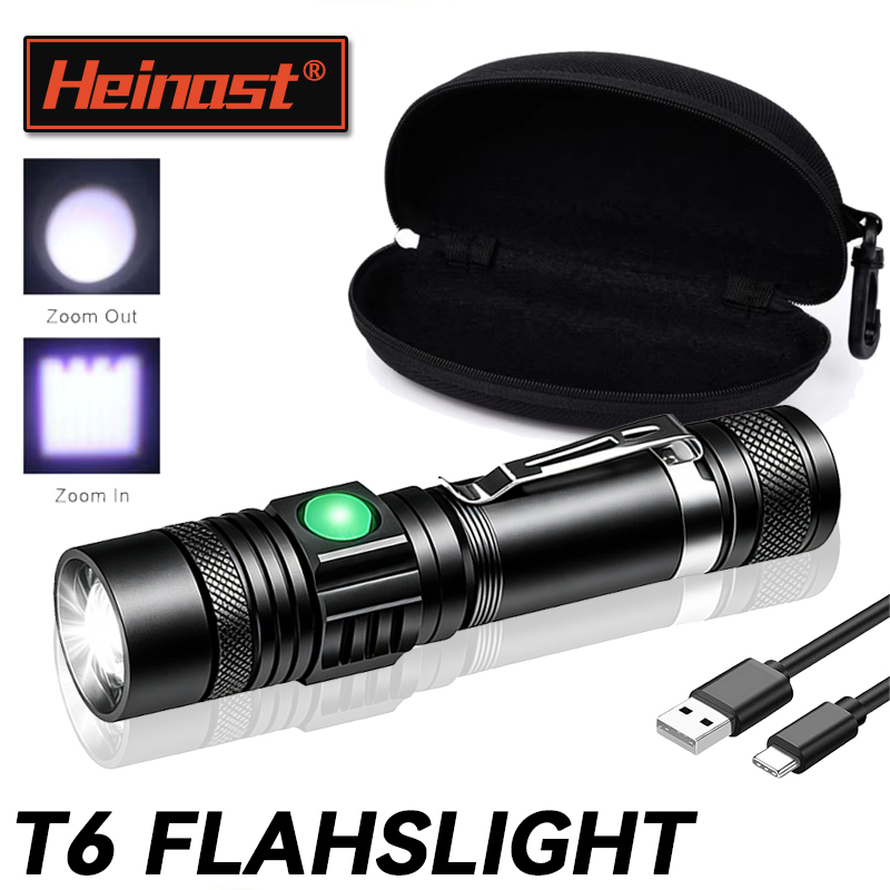 T6 LED Rechargeable Flashlight - مراجعة Outdoor Camping Hiking وسعره