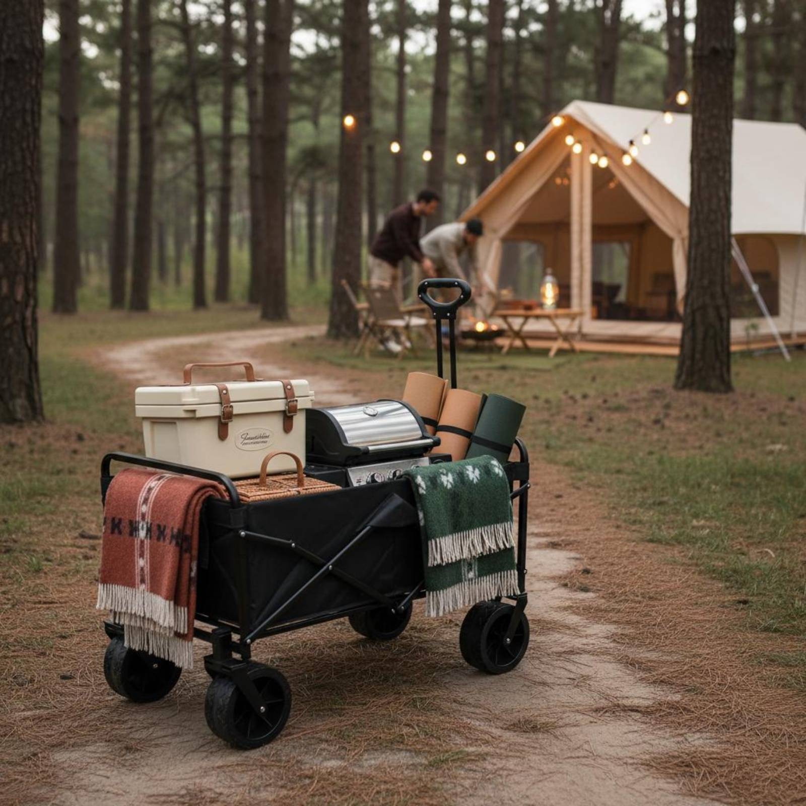 Foldable Camping Wagon Steel F - مراجعة Jinli Outdoor Camping وسعره