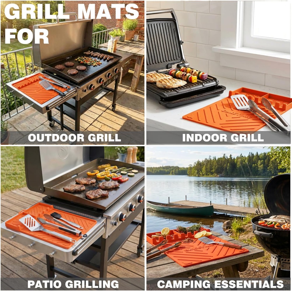 Silicone Grill Mats for Blacks - مراجعة Outdoor Camping Kitchen وسعره