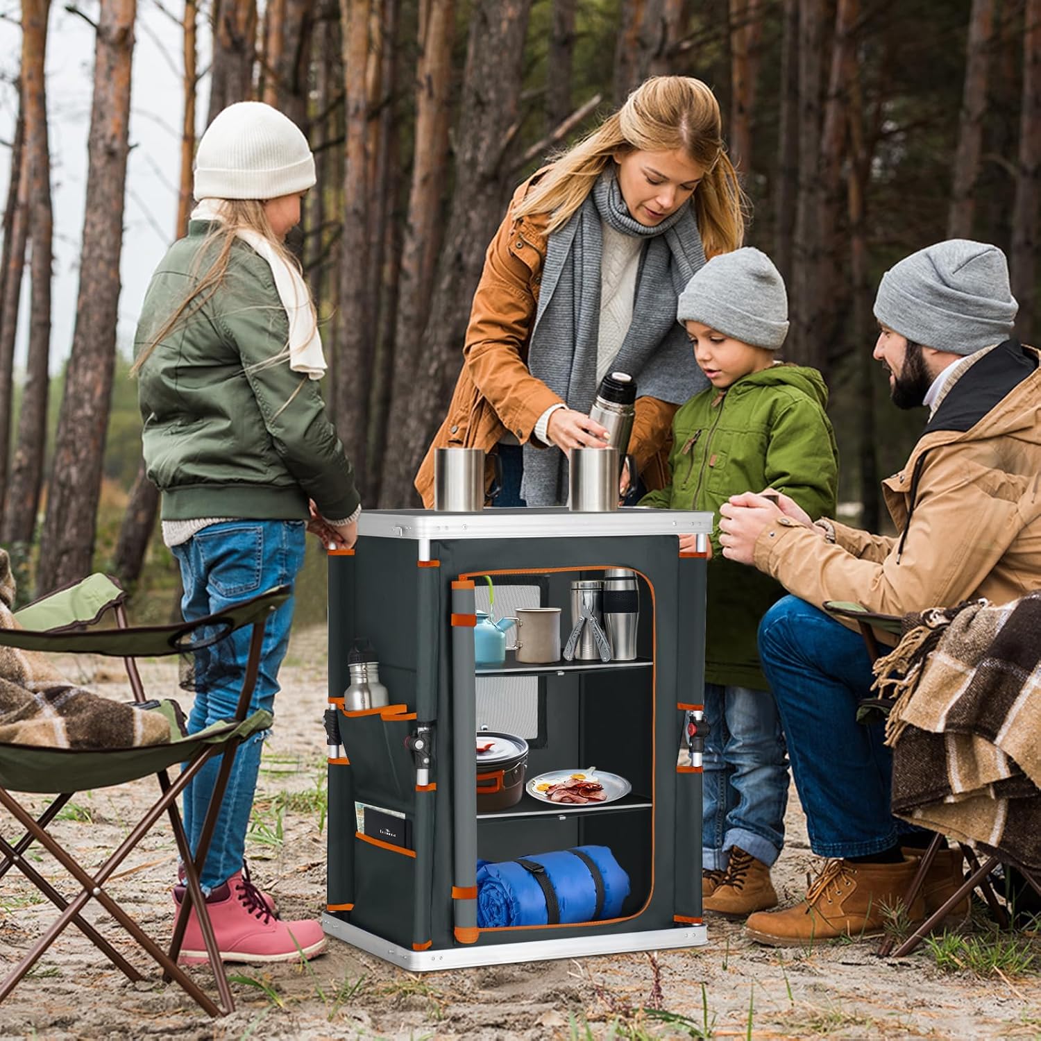 Outdoor Folding Camping Table  - مراجعة Outdoor Camping Kitchen Setup وسعره
