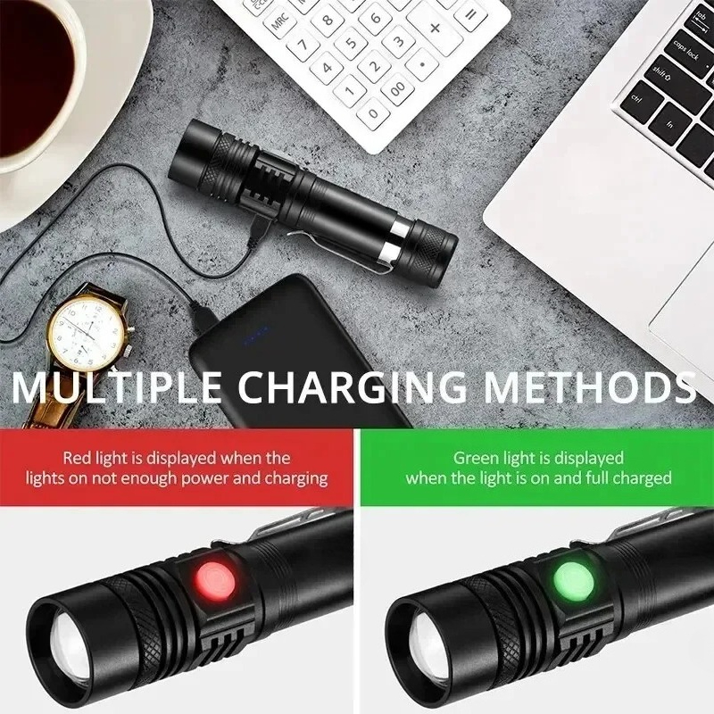 Rechargeable T6 Handheld Flash - مراجعة Outdoor Camping Items وسعره