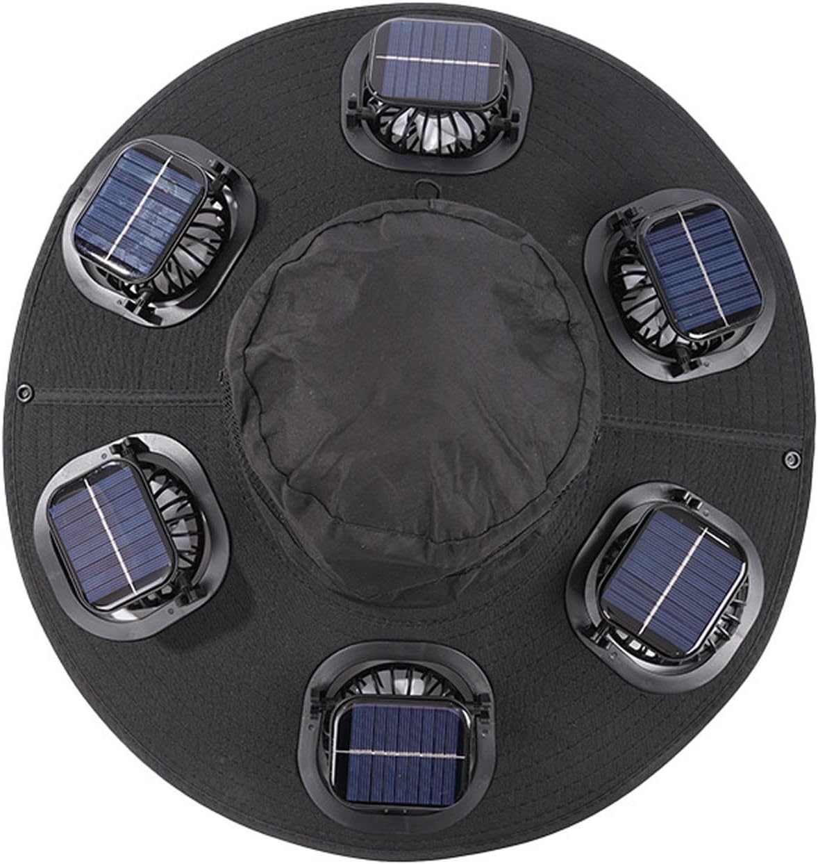 Hot 6 Fans Solar Fan Hat Breat - مراجعة Outdoor Camping Fans وسعره