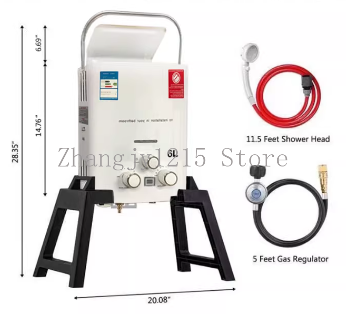 Propane LPG  Gas Tankless Wate - مراجعة Outdoor Camping Hot Water Heater وسعره