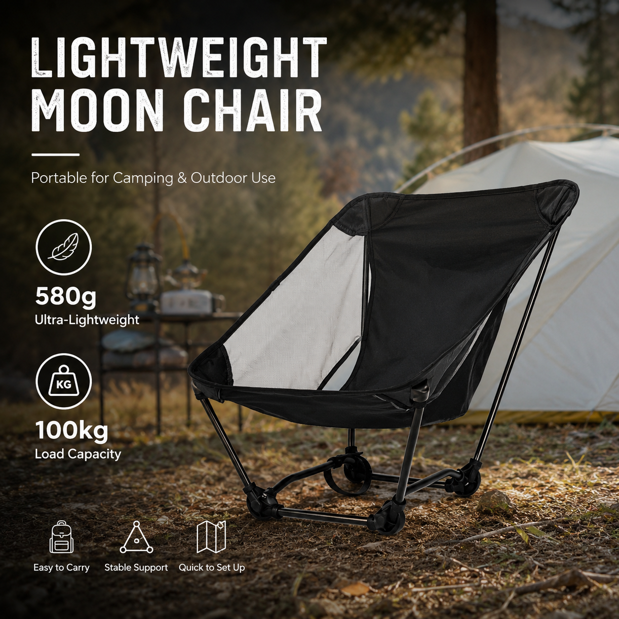Portable Off Ground Folding Mo - مراجعة Outdoor Camping Hammock Chair وسعره