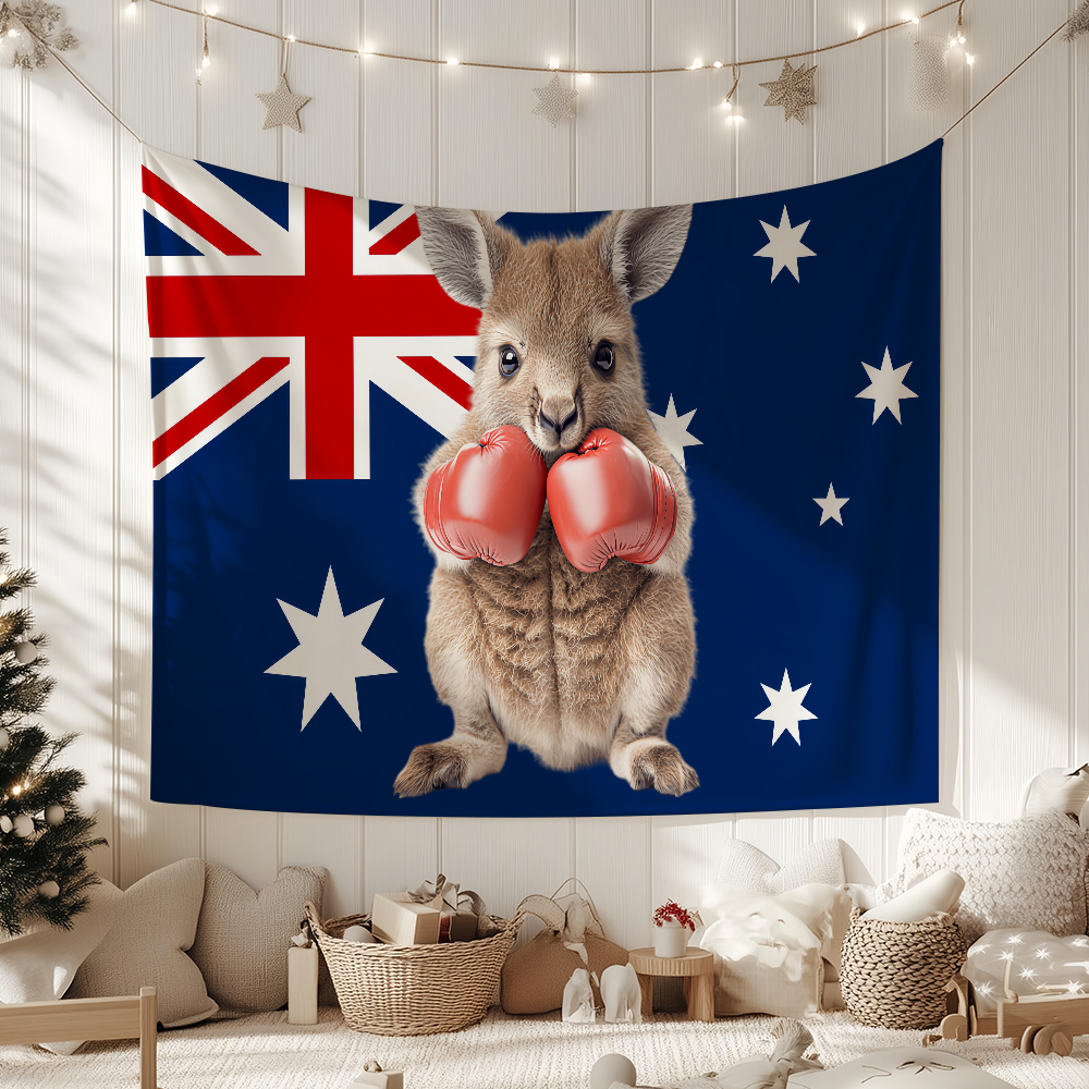 Boxing Kangaroo Australia flag - مراجعة Outdoor Camping Australia وسعره