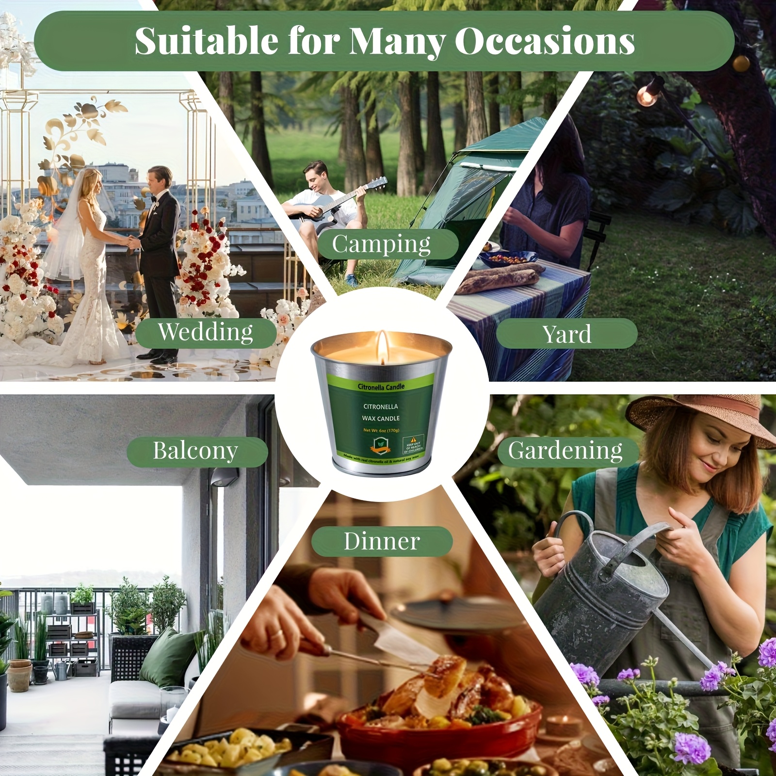 4pcs Citronella Candles Outdoo - مراجعة Outdoor Camping Bbq وسعره