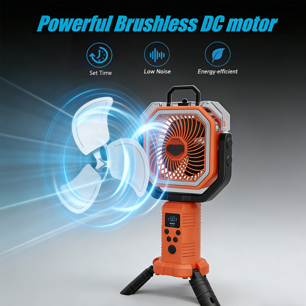 30000mAh Cooling Floor Fan wit - مراجعة Outdoor Camping Fans وسعره