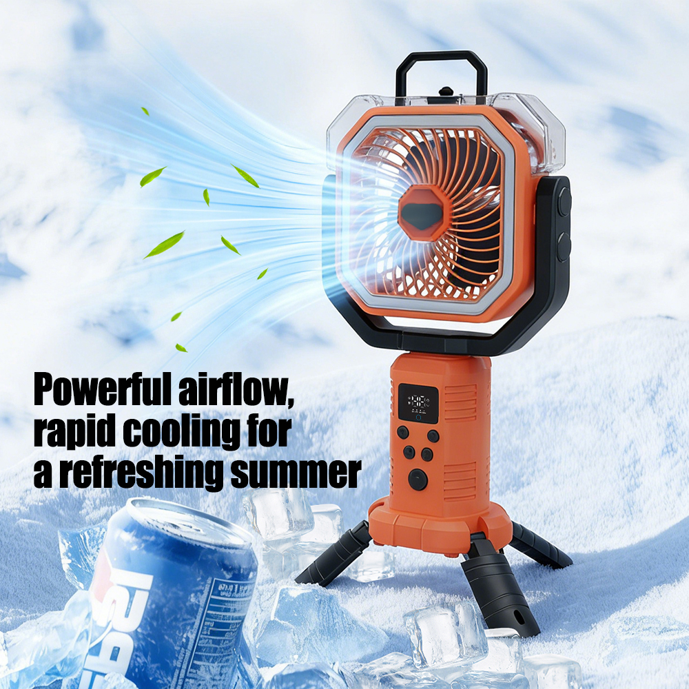 30000mAh Cooling Floor Fan wit - مراجعة Outdoor Camping Fans وسعره