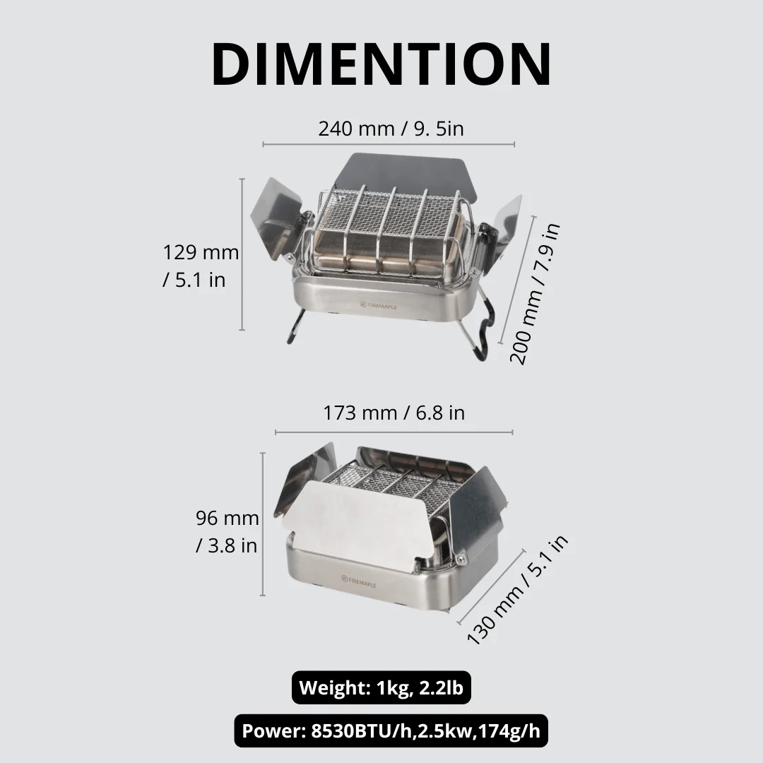 Fire-Maple Sunflower X Gas Cam - مراجعة Outdoor Camping Heater For Tent وسعره