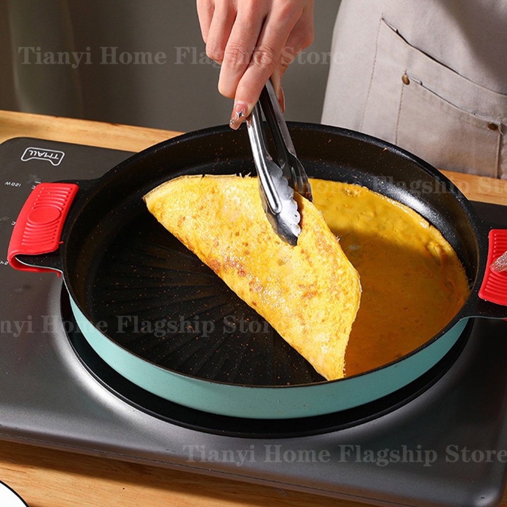 Grill Pan Round Non-Stick Barb - مراجعة Outdoor Camping Kitchen وسعره