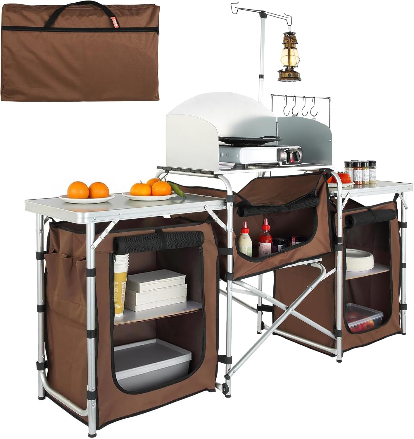 Folding Camping Kitchen Table  - مراجعة Outdoor Camping Kitchen Setup وسعره