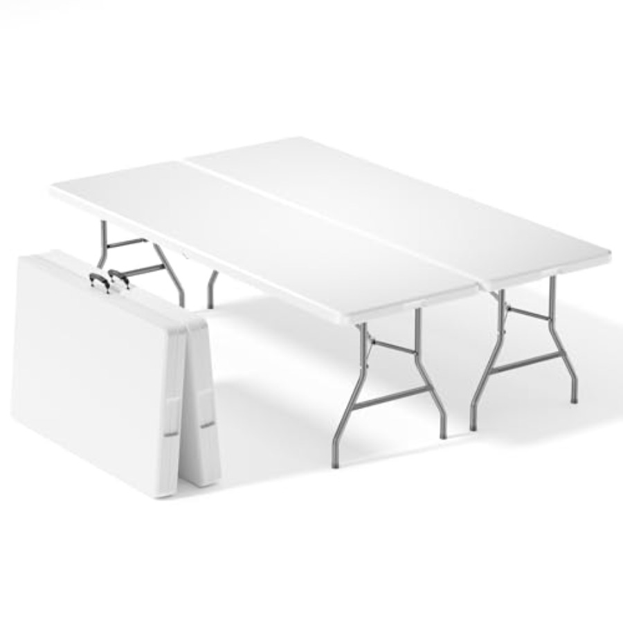 8 FT Folding Picnic Table 2 Pa - مراجعة Outdoor Camping Kitchen وسعره