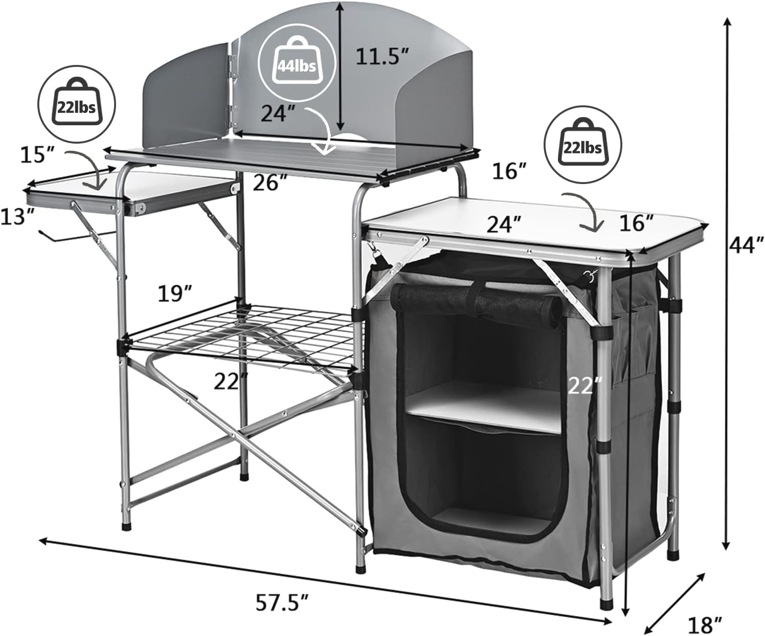 Folding Camping Kitchen Table  - مراجعة Outdoor Camping Kitchen Setup وسعره