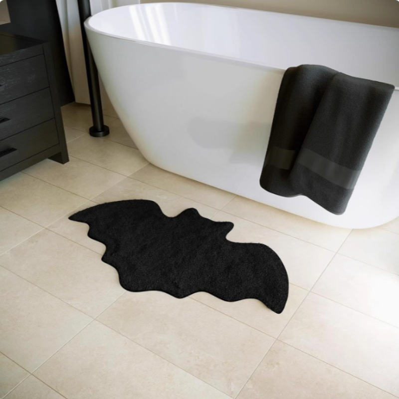 Black Halloween Bat Rug Non Sl - مراجعة Outdoor Camping Kitchen Setup وسعره