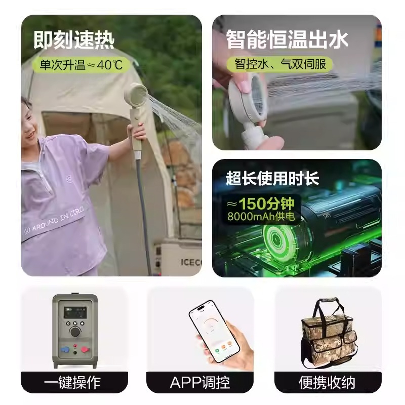 Self-Driving Travel Hot Water  - مراجعة Outdoor Camping Hot Water Heater وسعره