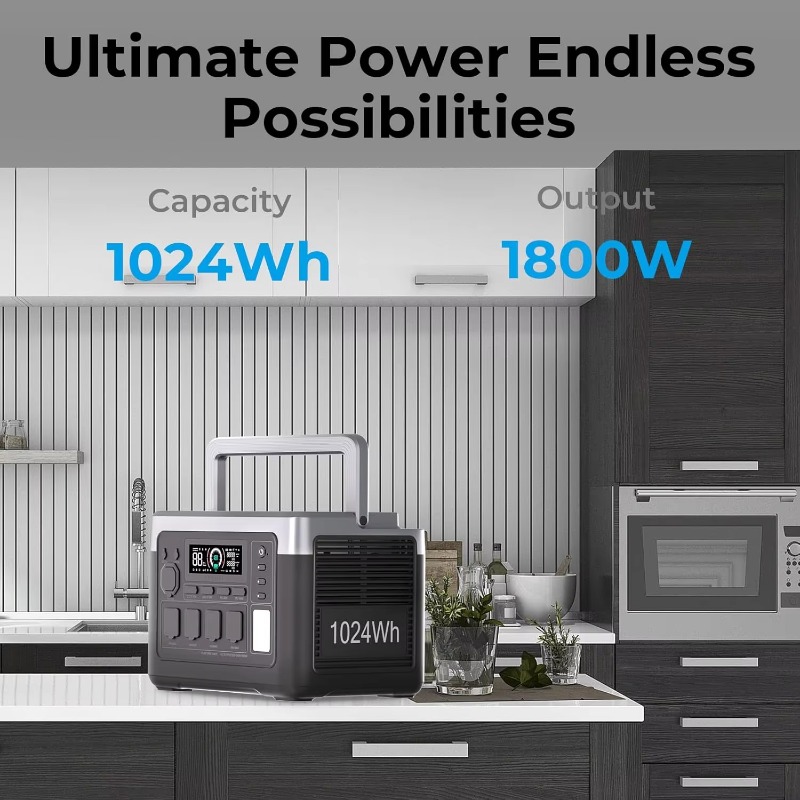 EU USA Warehouse 1800W 1024Wh  - مراجعة Outdoor Camping Warehouse وسعره