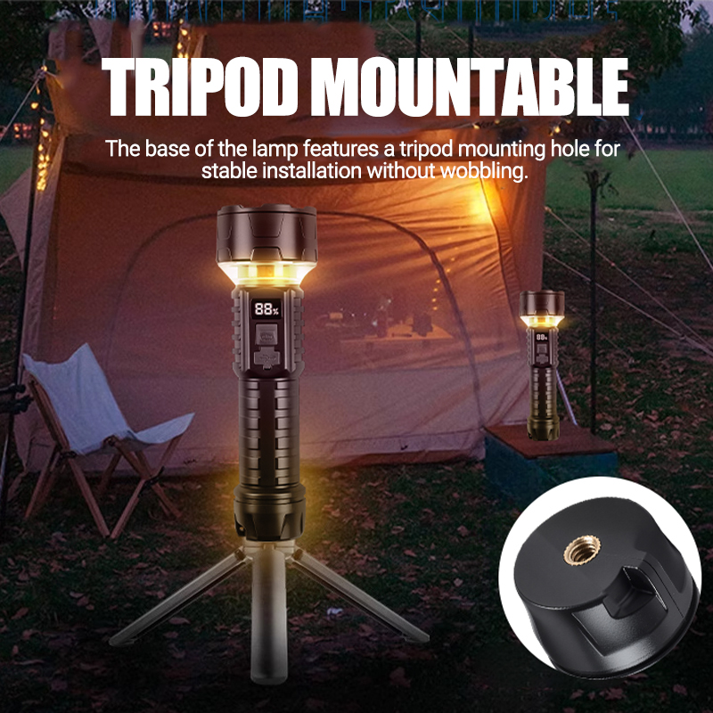COB LED Flashlight Rechargeabl - مراجعة Outdoor Camping Hiking وسعره
