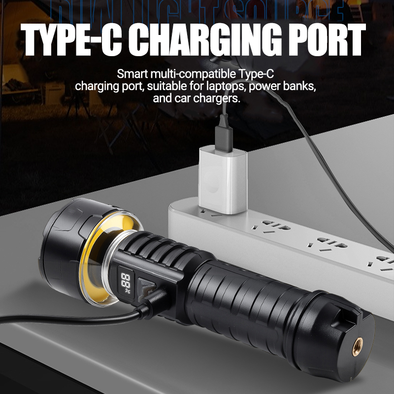 COB LED Flashlight Rechargeabl - مراجعة Outdoor Camping Hiking وسعره