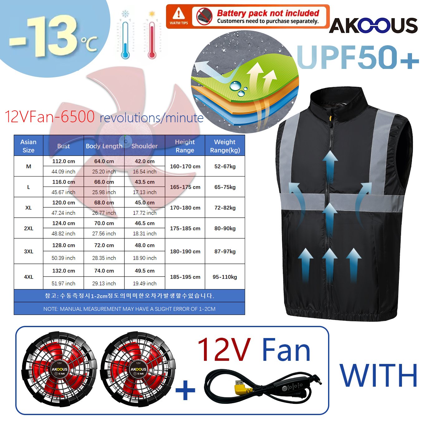 12V/5V USB Sleeveless Breathab - مراجعة Outdoor Camping Fans وسعره