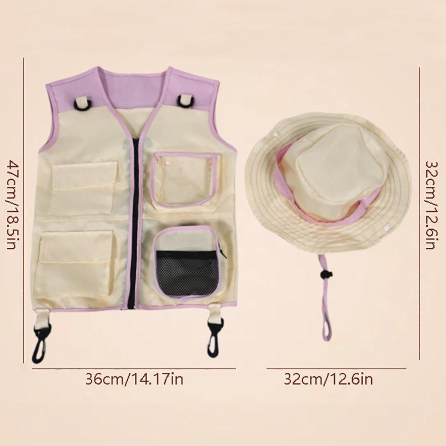 Children Explorer Vest Hat Sui - مراجعة Outdoor Camping Activities For Kids وسعره