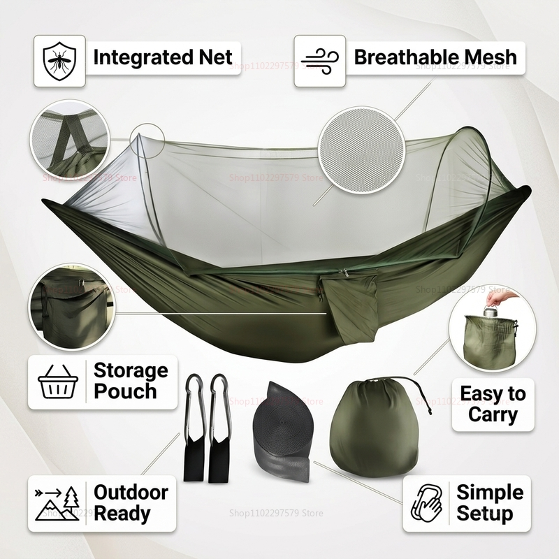 Portable outdoor camping hammo - مراجعة Outdoor Camping Hammock Chair وسعره