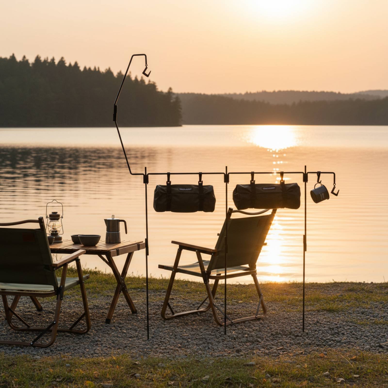 Camping Lantern Stand Easy to  - مراجعة Outdoor Camping Kitchen وسعره
