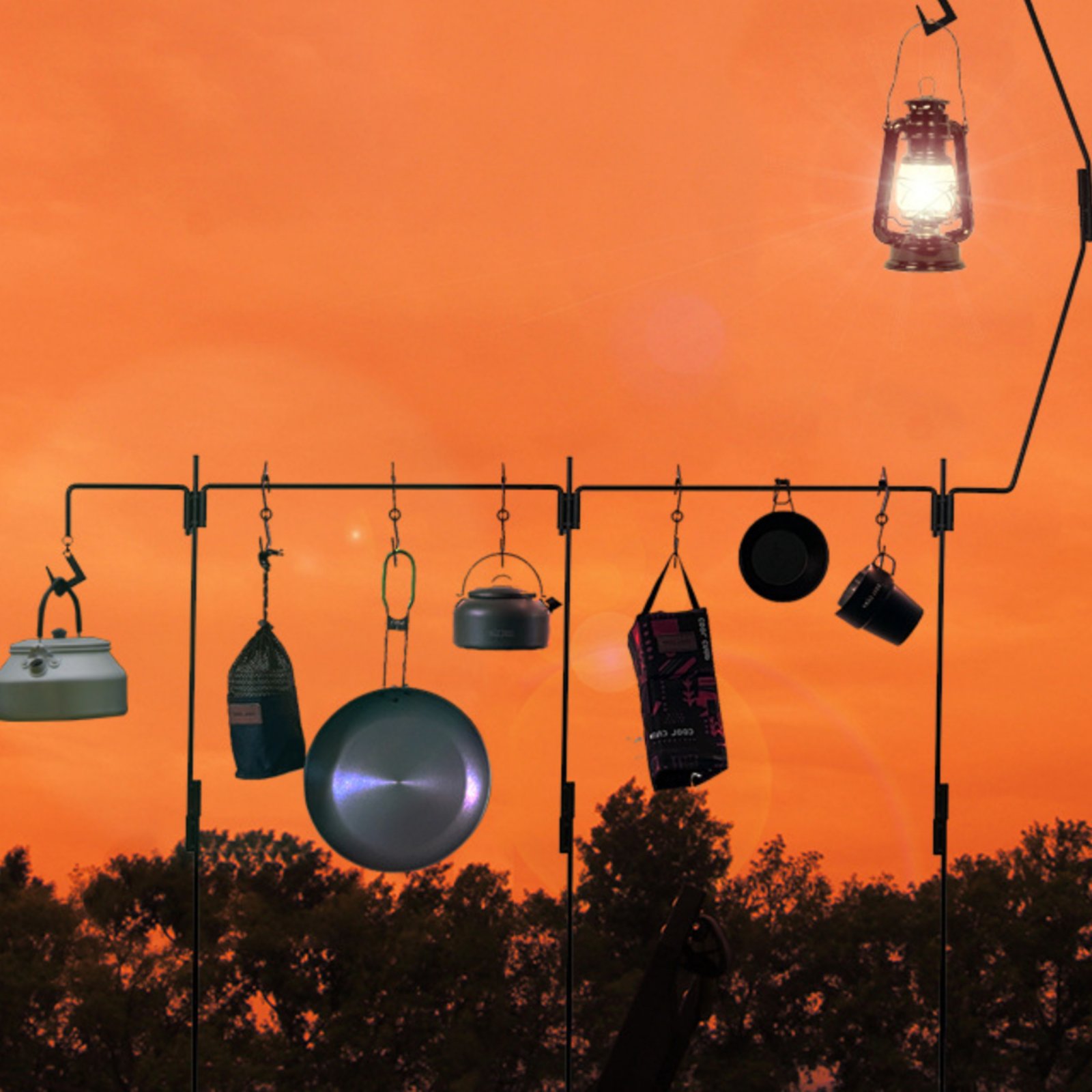 Camping Lantern Stand Easy to  - مراجعة Outdoor Camping Kitchen وسعره