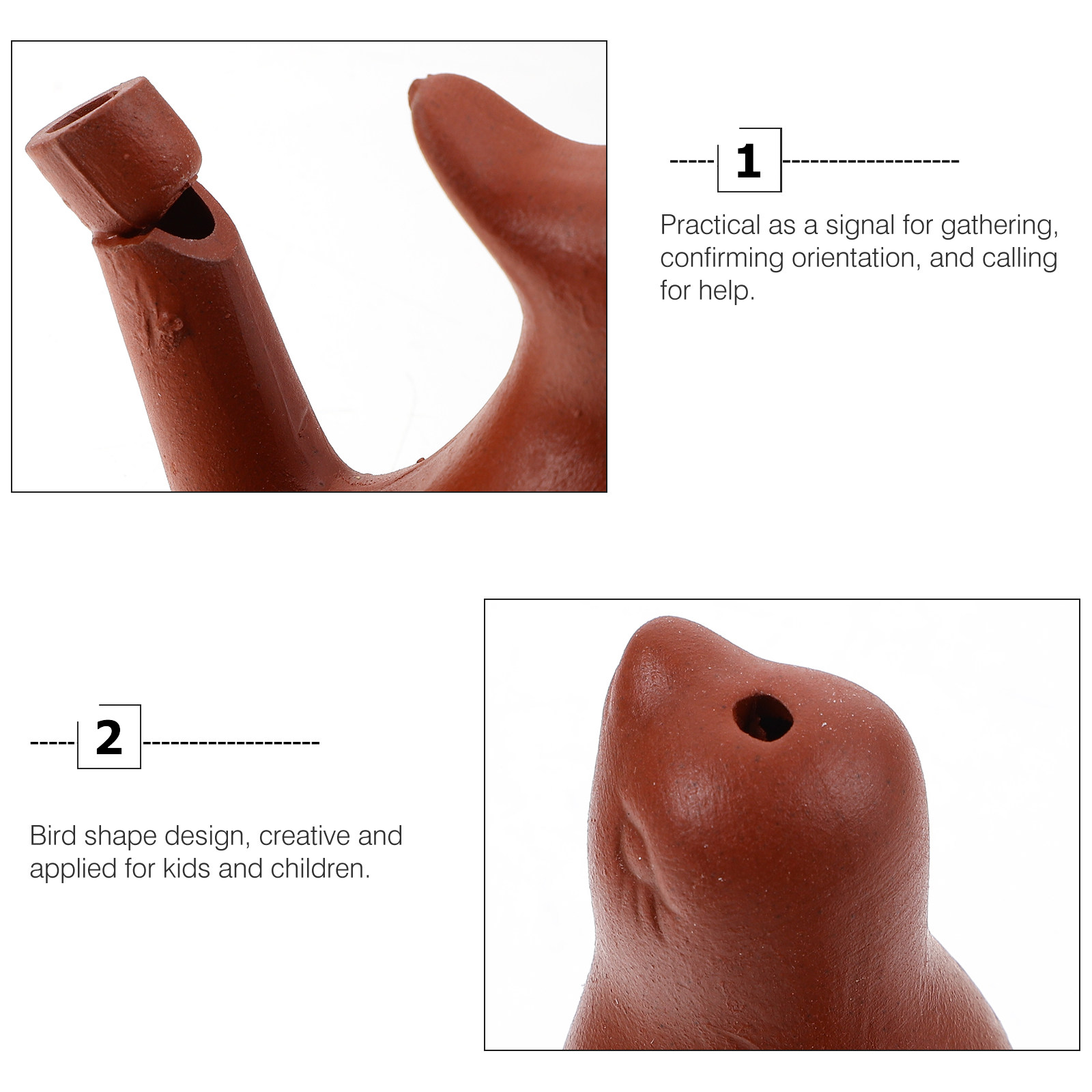2Pcs Natural Earthenware Music - مراجعة Outdoor Camping Activities For Kids وسعره