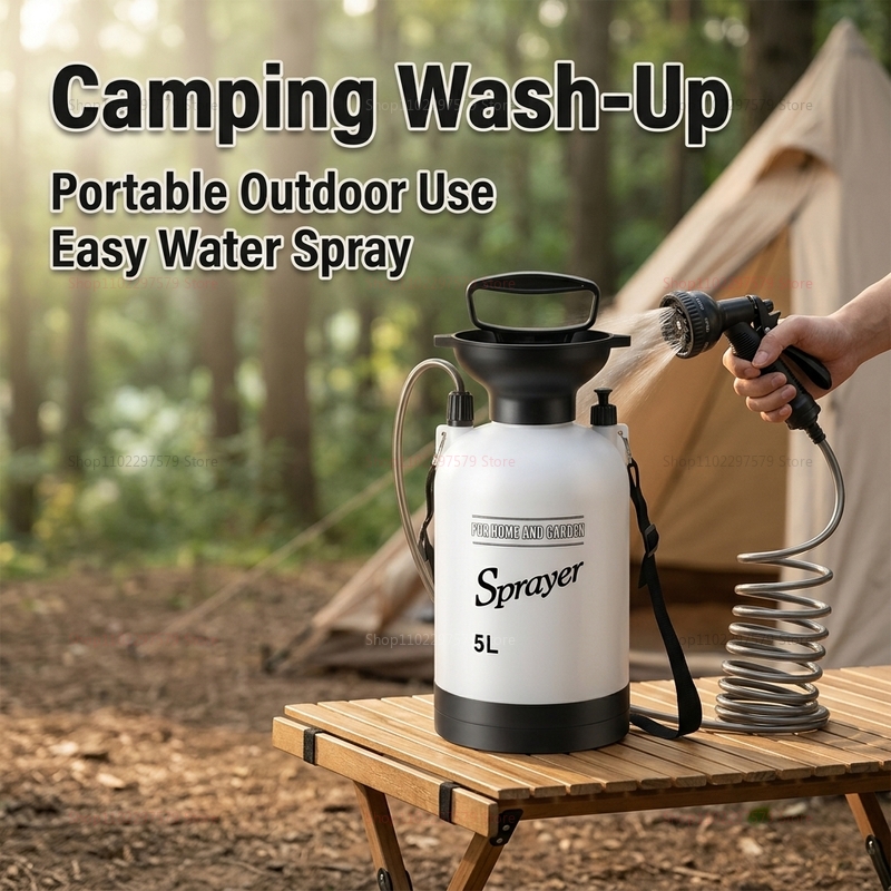 Portable Camping Shower 5L Man - مراجعة Outdoor Camping Items وسعره