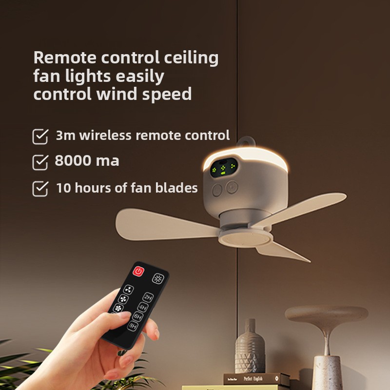 USB Rechargeable Wireless Remo - مراجعة Outdoor Camping Fans وسعره