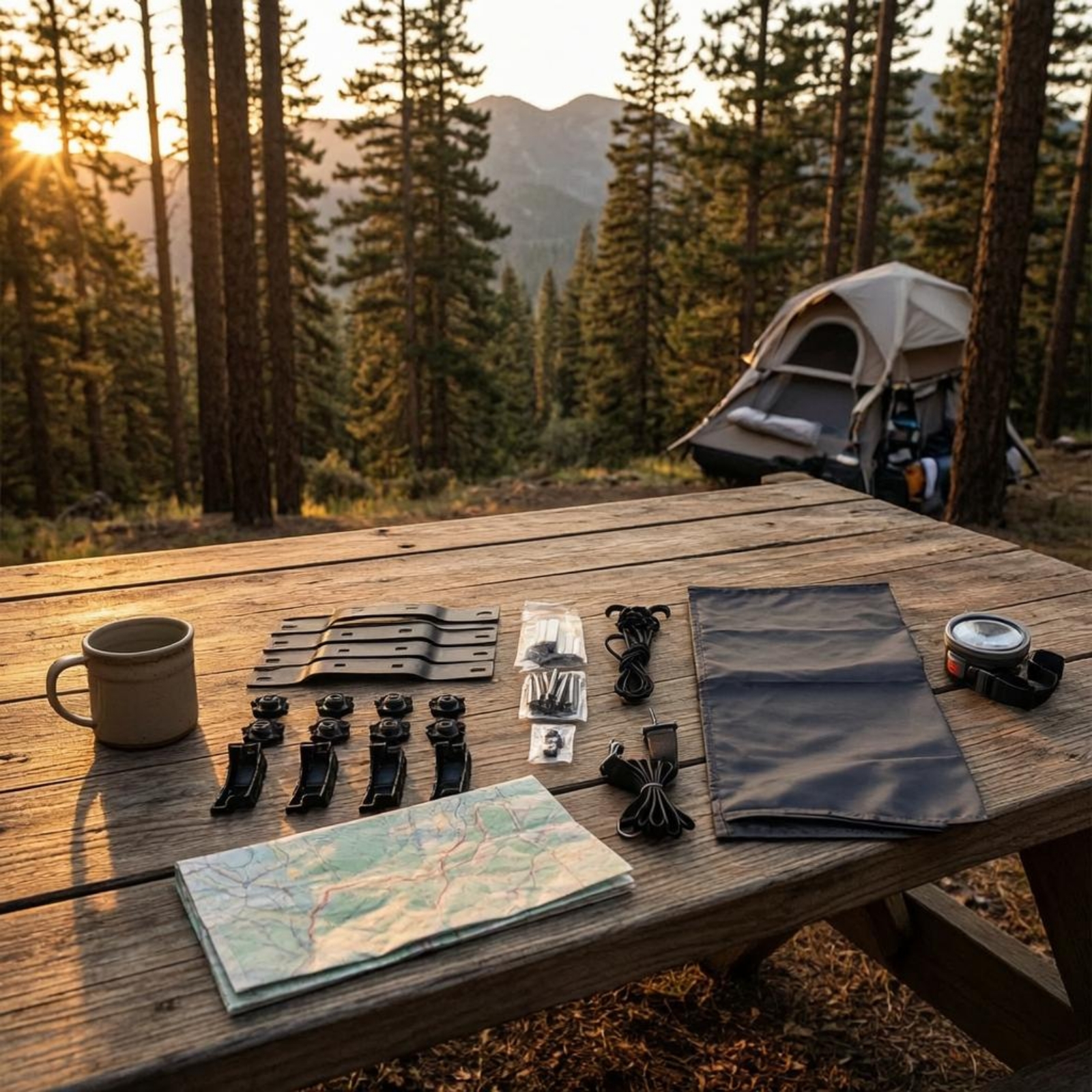 Roof Tent Installation Kit Cur - مراجعة Outdoor Camping Gear وسعره