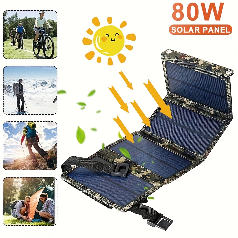 [Solar Panel] 80W Portable Fol - مراجعة Outdoor Camping Hiking وسعره