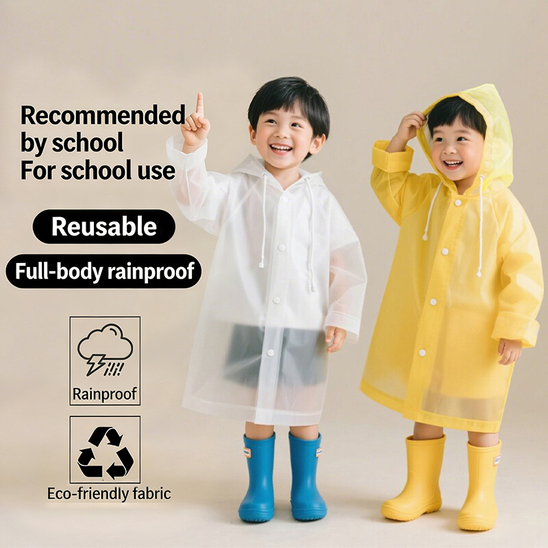 Disposable Long Kids Raincoat  - مراجعة Outdoor Camping Activities For Kids وسعره