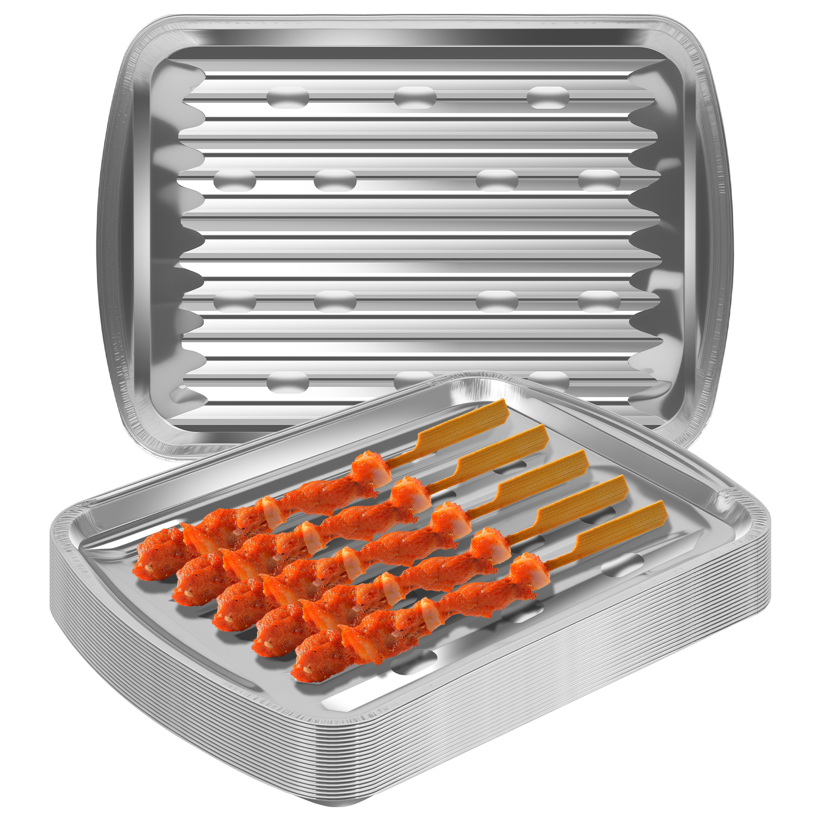 Aluminum Foil Trays Non-Stick  - مراجعة Outdoor Camping Kitchen وسعره