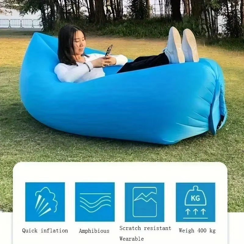 Inflatable Lounger Air Sofa Ha - مراجعة Outdoor Camping Hammock Chair وسعره