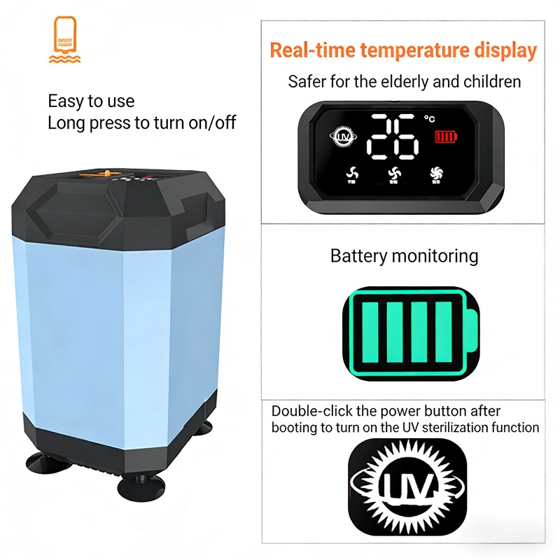 5400mAh/9000mAh Outdoor Portab - مراجعة Outdoor Camping Bathroom وسعره