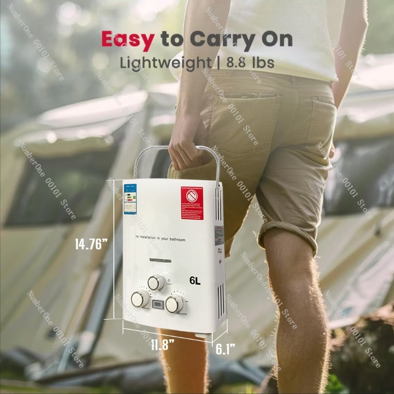 Propane LPG  Gas Tankless Wate - مراجعة Outdoor Camping Hot Water Heater وسعره
